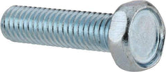 Value Collection - #10-32 UNF, 3/4" Length Under Head Hex Drive Machine Screw - Hex Head, Grade J82 Steel, Zinc-Plated Finish, Without Washer - Eagle Tool & Supply