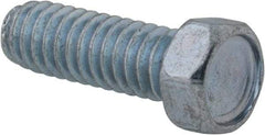 Value Collection - #12-24 UNC, 5/8" Length Under Head Hex Drive Machine Screw - Hex Head, Grade 2 Steel, Zinc-Plated Finish, Without Washer - Eagle Tool & Supply