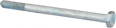 Made in USA - 1/4-28 UNF, 3-1/2" Length Under Head Hex Head Cap Screw - Partially Threaded, Grade 5 Steel, Zinc-Plated Finish, 7/16" Hex - Eagle Tool & Supply