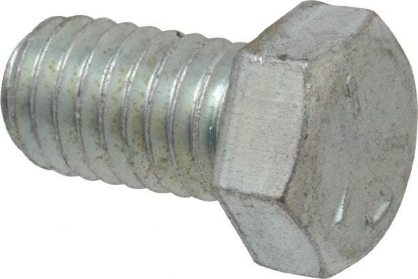 Made in USA - 7/16-14 UNC, 3/4" Length Under Head Hex Head Cap Screw - Fully Threaded, Grade 5 Steel, Zinc-Plated Finish, 5/8" Hex - Eagle Tool & Supply