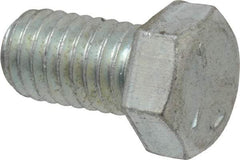 Made in USA - 7/16-14 UNC, 3/4" Length Under Head Hex Head Cap Screw - Fully Threaded, Grade 5 Steel, Zinc-Plated Finish, 5/8" Hex - Eagle Tool & Supply