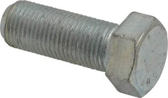 Made in USA - 9/16-18 UNF, 1-1/2" Length Under Head Hex Head Cap Screw - Fully Threaded, Grade 5 Steel, Zinc-Plated Finish, 13/16" Hex - Eagle Tool & Supply