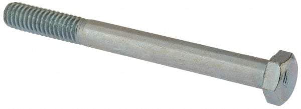 Value Collection - 5/16-18 UNC, 3-1/4" Length Under Head Hex Head Cap Screw - Partially Threaded, Grade 2 Steel, Zinc-Plated Finish, 1/2" Hex - Eagle Tool & Supply
