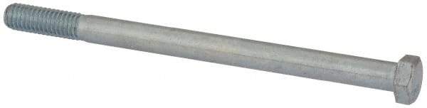 Value Collection - 3/8-16 UNC, 5-1/2" Length Under Head Hex Head Cap Screw - Partially Threaded, Grade 2 Steel, Zinc-Plated Finish, 9/16" Hex - Eagle Tool & Supply
