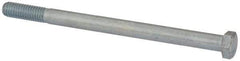 Value Collection - 3/8-16 UNC, 5-1/2" Length Under Head Hex Head Cap Screw - Partially Threaded, Grade 2 Steel, Zinc-Plated Finish, 9/16" Hex - Eagle Tool & Supply