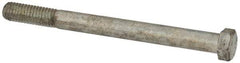 Value Collection - 7/16-14 UNC, 5" Length Under Head Hex Head Cap Screw - Partially Threaded, Grade 2 Steel, Zinc-Plated Finish, 5/8" Hex - Eagle Tool & Supply