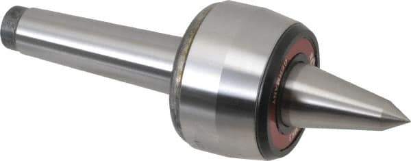 Rohm - MT3 Taper Shank, 2.362" Head Diam 882 Lb Capacity Live Center - 5,000 Max RPM, 1.661" Head Length, 63/64" Point Diam, 1.85" Point Len, 880 Lb Max Workpc, 6.949" OAL, Long Point - Eagle Tool & Supply