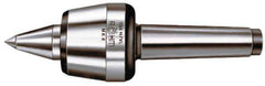 Rohm - MT6 Taper Shank, 4.134" Head Diam 5,512 Lb Capacity Live Center - 2,600 Max RPM, 3.217" Head Length, 1.9685" Point Diam, 3.071" Point Len, 5,500 Lb Max Workpc, 13.976" OAL, Long Point - Eagle Tool & Supply