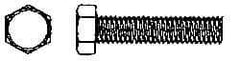 Value Collection - 1/4-20 UNC, 4-1/2" Length Under Head Hex Head Cap Screw - Fully Threaded, Grade 2 Steel, Zinc-Plated Finish, 7/16" Hex - Eagle Tool & Supply