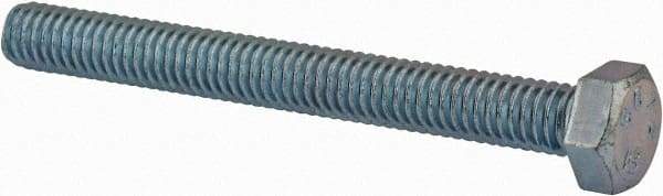 Value Collection - 5/16-18 UNC, 3" Length Under Head Hex Head Cap Screw - Fully Threaded, Grade 2 Steel, Zinc-Plated Finish, 1/2" Hex - Eagle Tool & Supply