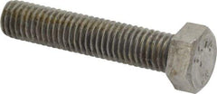Value Collection - 1/2-13 UNC, 2-1/2" Length Under Head Hex Head Cap Screw - Fully Threaded, Grade 2 Steel, Zinc-Plated Finish, 3/4" Hex - Eagle Tool & Supply