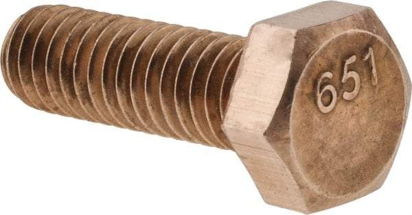 Value Collection - 5/16-18 UNC, 1" Length Under Head Hex Head Cap Screw - Silicon Bronze, 1/2" Hex - Eagle Tool & Supply