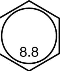 Value Collection - M12x1.25mm Metric Fine, 30mm Length Under Head Hex Head Cap Screw - Fully Threaded, Grade 8.8 Steel, Uncoated, 19mm Hex - Eagle Tool & Supply