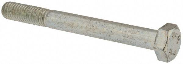 Value Collection - M8x1.25mm Metric Coarse, 75mm Length Under Head Hex Head Cap Screw - Partially Threaded, Grade 8.8 Steel, Zinc-Plated Finish, 13mm Hex - Eagle Tool & Supply