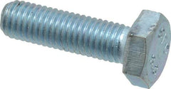 Value Collection - M10x1.50mm Metric Coarse, 35mm Length Under Head Hex Head Cap Screw - Fully Threaded, Grade 8.8 Steel, Zinc-Plated Finish, 17mm Hex - Eagle Tool & Supply