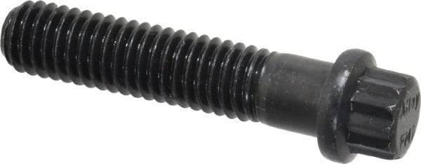 Value Collection - 3/8-16 UNC, 1-3/4" Length Under Head, 12 Point Drive Flange Bolt - 1" Thread Length, 170M PSI Alloy Steel, Smooth Flange, Uncoated - Eagle Tool & Supply