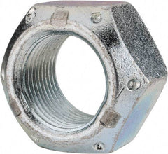 Value Collection - 1-1/8 - 12 UNF Grade C Hex Lock Nut with Distorted Thread - 1-11/16" Width Across Flats, 1" High, Cadmium Clear-Plated Finish - Eagle Tool & Supply