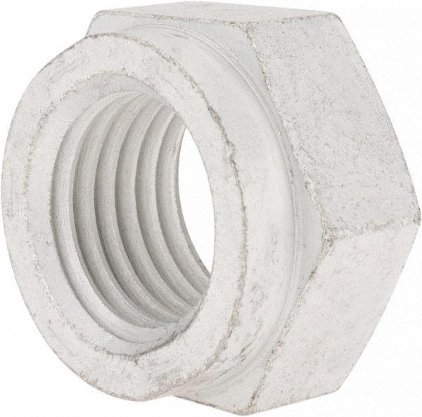 Value Collection - 1-1/2 - 6 UNC Grade C Hex Lock Nut with Distorted Thread - 2-1/4" Width Across Flats, 1-5/16" High, Cadmium Clear-Plated Finish - Eagle Tool & Supply