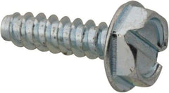 Value Collection - #6 Hex Washer Head Slotted Sheet Metal Screw - Steel, 1/2" Length Under Head, Grade 2 - Eagle Tool & Supply