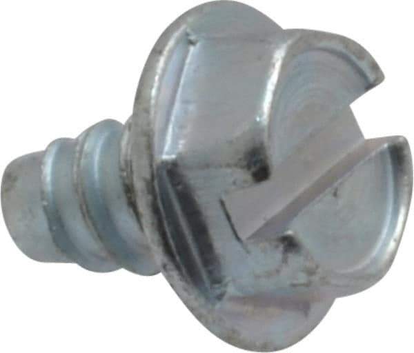 Value Collection - #8 Hex Washer Head Slotted Sheet Metal Screw - Steel, 1/4" Length Under Head, Grade 2 - Eagle Tool & Supply