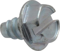 Value Collection - #8 Hex Washer Head Slotted Sheet Metal Screw - Steel, 1/4" Length Under Head, Grade 2 - Eagle Tool & Supply
