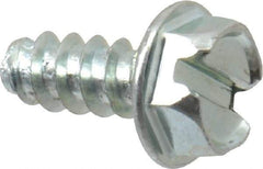 Value Collection - #8 Hex Washer Head Slotted Sheet Metal Screw - Steel, 3/8" Length Under Head, Grade 2 - Eagle Tool & Supply