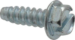 Value Collection - #8 Hex Washer Head Slotted Sheet Metal Screw - Steel, 1/2" Length Under Head, Grade 2 - Eagle Tool & Supply
