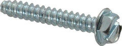 Value Collection - #8 Hex Washer Head Slotted Sheet Metal Screw - Steel, 1" Length Under Head, Grade 2 - Eagle Tool & Supply
