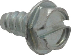 Value Collection - #10 Hex Washer Head Slotted Sheet Metal Screw - Steel, 3/8" Length Under Head, Grade 2 - Eagle Tool & Supply