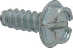 Value Collection - #10 Hex Washer Head Slotted Sheet Metal Screw - Steel, 1/2" Length Under Head, Grade 2 - Eagle Tool & Supply
