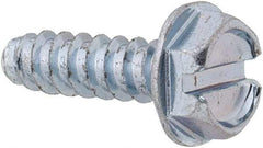 Value Collection - #10 Hex Washer Head Slotted Sheet Metal Screw - Steel, 5/8" Length Under Head, Grade 2 - Eagle Tool & Supply