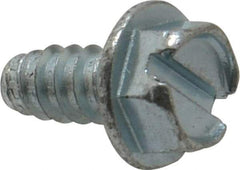 Value Collection - 1/4" Hex Washer Head Slotted Sheet Metal Screw - Steel, 1/2" Length Under Head, Grade 2 - Eagle Tool & Supply