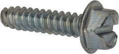 Value Collection - 1/4" Hex Washer Head Slotted Sheet Metal Screw - Steel, 1" Length Under Head, Grade 2 - Eagle Tool & Supply
