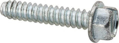 Value Collection - 1/4" Hex Washer Head Slotted Sheet Metal Screw - Steel, 1-1/4" Length Under Head, Grade 2 - Eagle Tool & Supply