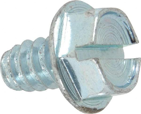 Value Collection - 5/16" Hex Washer Head Slotted Sheet Metal Screw - Steel, 1/2" Length Under Head, Grade 2 - Eagle Tool & Supply