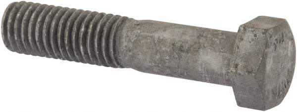 Value Collection - 1/2-13 Thread, 2-1/2" Length Under Head, Steel Hex Head Bolt - Hot Dipped Galvanized Coated, UNC Thread, ASTM A307, Grade 2 - Eagle Tool & Supply
