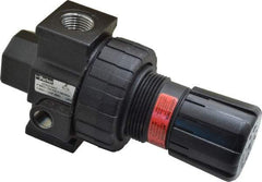 Parker - 1/2 NPT Port, 90 CFM, Zinc Standard Regulator - 2 to 125 psi Range, 250 Max psi Supply Pressure, 1/4" Gauge Port Thread, 3.24" Wide x 6.4" High - Eagle Tool & Supply