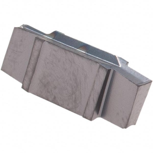 Iscar - 170010GIP Grade IC908, 1.7mm Cutting Width Carbide Grooving Insert - 3mm Max Depth of Cut, Neutral, 0.1mm Corner Radius, TiAlN Finish - Eagle Tool & Supply