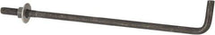 Value Collection - 3/8-16, 10" OAL Bent Anchor Bolt - Grade 2 Steel - Eagle Tool & Supply