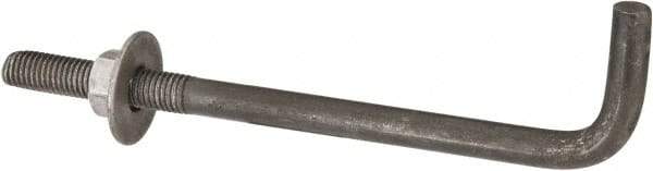 Value Collection - 5/8-11, 10" OAL Bent Anchor Bolt - Grade 2 Steel - Eagle Tool & Supply