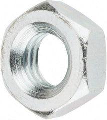 Value Collection - 3/8-16 UNC Steel Right Hand Machine Screw Hex Nut - 5/8" Across Flats, 1/4" High, Zinc Clear Finish - Eagle Tool & Supply