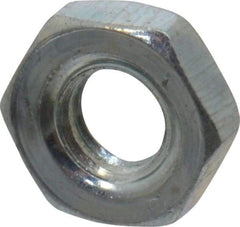 Value Collection - #3-56 UN Steel Right Hand Machine Screw Hex Nut - 3/16" Across Flats, 0.066" High, Zinc-Plated Finish, 2B Class of Fit - Eagle Tool & Supply