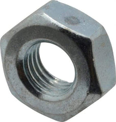 Value Collection - 1/4-28 UN Steel Right Hand Machine Screw Hex Nut - 7/16" Across Flats, 0.193" High, Zinc-Plated Finish, 2B Class of Fit - Eagle Tool & Supply