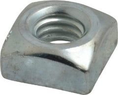 Value Collection - 5/16-18 Steel Square Nut - Zinc Plated, 9/16" Square Width x 17/64" Overall Height - Eagle Tool & Supply