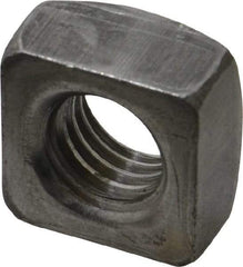 Value Collection - 5/8-11 Steel Square Nut - Uncoated, 1" Square Width x 35/64" Overall Height - Eagle Tool & Supply