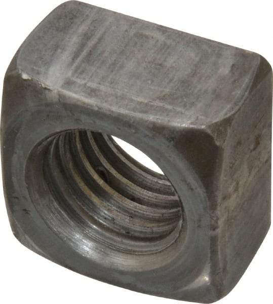 Value Collection - 3/4-10 Steel Square Nut - Uncoated, 1-1/8" Square Width x 21/32" Overall Height - Eagle Tool & Supply