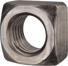 Value Collection - 7/8-9 Steel Square Nut - Uncoated, 1-5/16" Square Width x 49/64" Overall Height - Eagle Tool & Supply