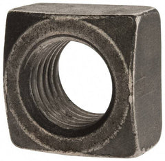 Value Collection - 1-8 Steel Square Nut - Uncoated, 1-1/2" Square Width x 7/8" Overall Height - Eagle Tool & Supply