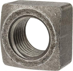 Value Collection - 1-1/4-7 Steel Square Nut - Uncoated, 1-7/8" Square Width x 1-3/32" Overall Height - Eagle Tool & Supply