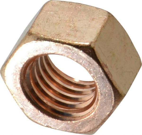 Value Collection - 5/8-11 UNC Silicon Bronze Right Hand Hex Nut - 15/16" Across Flats, 35/64" High, Uncoated - Eagle Tool & Supply